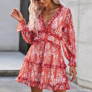 NWT Ditsy Floral Backless A-Line Dress